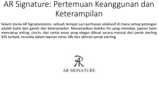 ARSignaturestore_Pertemuan Keanggunan dan Keterampilan