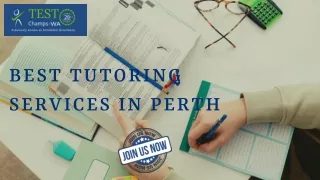 Best Tutoring Services in Perth  Test Champ-WA