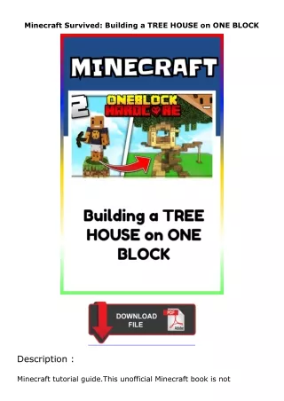 Minecraft-Survived-Building-a-TREE-HOUSE-on-ONE-BLOCK