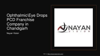 Ophthalmic\Eye Drops PCD Franchise Company in Chandigarh - Nayan Vision