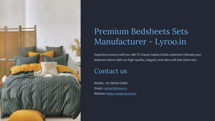 premium bedsheets sets manufacturer lyroo in