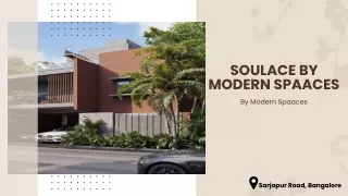 Modern Spaaces Soulace By in Sarjapur Road Bangalore - Price, Floor Plan