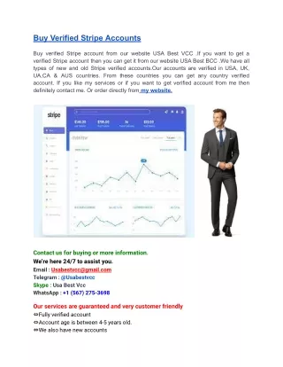 Buy Verified Stripe Accounts- BTC And Non BTC Enable Accounts