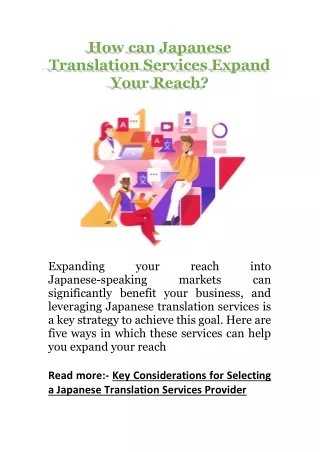 How Japanese Translation Services Can Expand Your Reach?