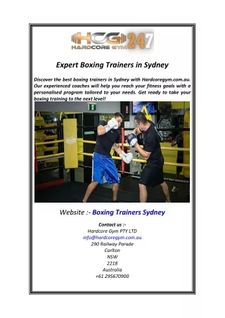 Expert Boxing Trainers in Sydney