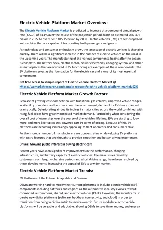 electric vehicle platform market overview