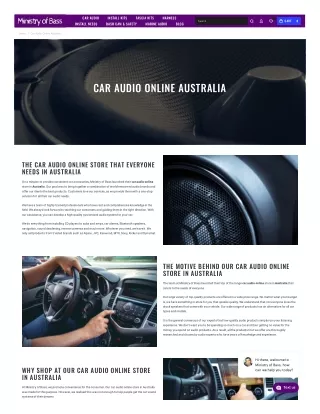 Car Audio Online Australia