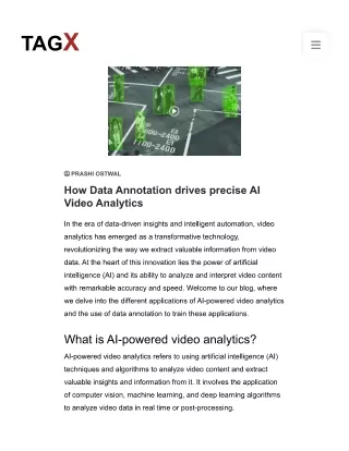 How Data Annotation drives precise AI Video Analytics