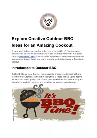 Outdoor BBQ Ideas
