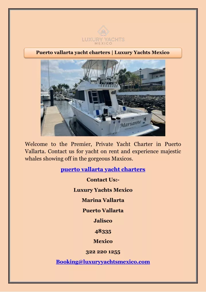 puerto vallarta yacht charters luxury yachts