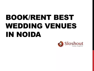 Book Rent Wedding Venues in Noida