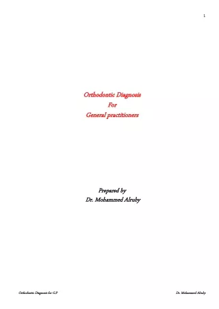 Orthodontic Diagnosis  for General Practitioners