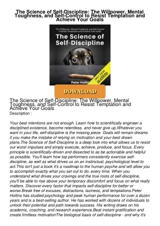 ❤Book⚡[PDF]✔ The Science of Self-Discipline: The Willpower, Mental Toughness, and