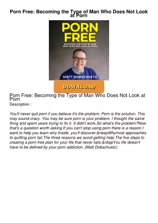Audiobook⚡ Porn Free: Becoming the Type of Man Who Does Not Look at Porn