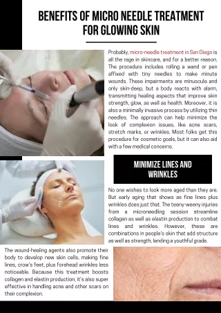 Benefits of Micro Needle Treatment for Glowing Skin