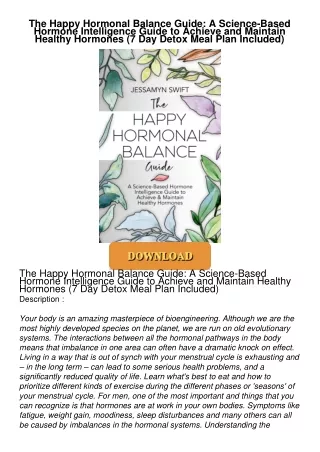 The-Happy-Hormonal-Balance-Guide-A-ScienceBased-Hormone-Intelligence-Guide-to-Achieve-and-Maintain-Healthy-Hormones-7-Da