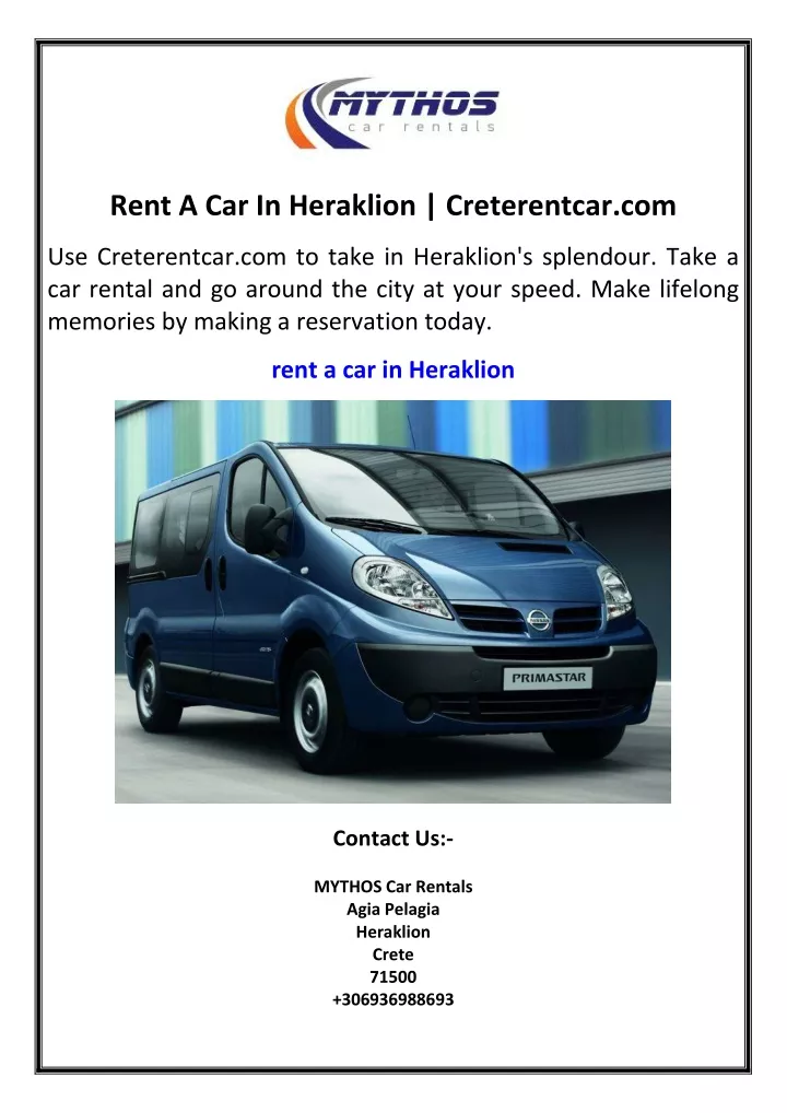 rent a car in heraklion creterentcar com