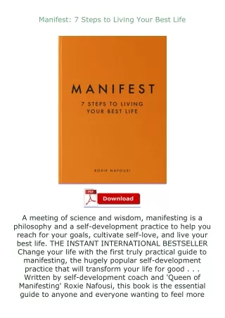full✔download️⚡(pdf) Manifest: 7 Steps to Living Your Best Life