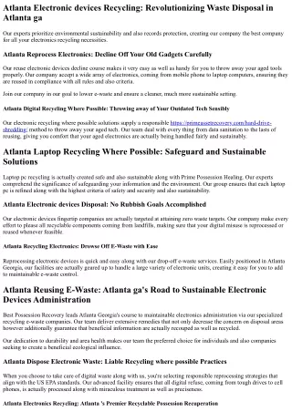 Atlanta Drop Off Electronics at Recycling Centers: A Step Towards Responsible Di