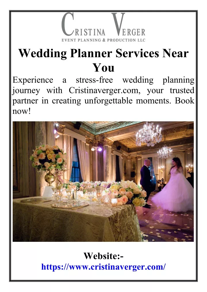wedding planner services near you experience