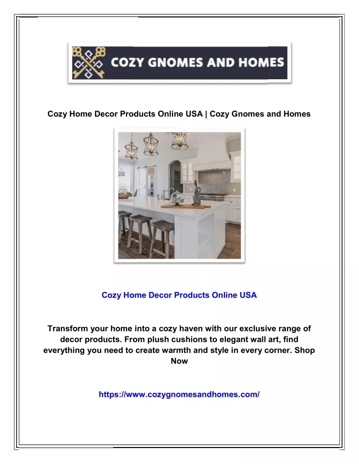 cozy home decor products online usa cozy gnomes