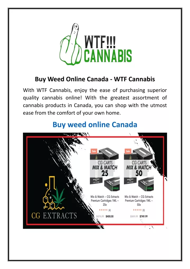 buy weed online canada wtf cannabis