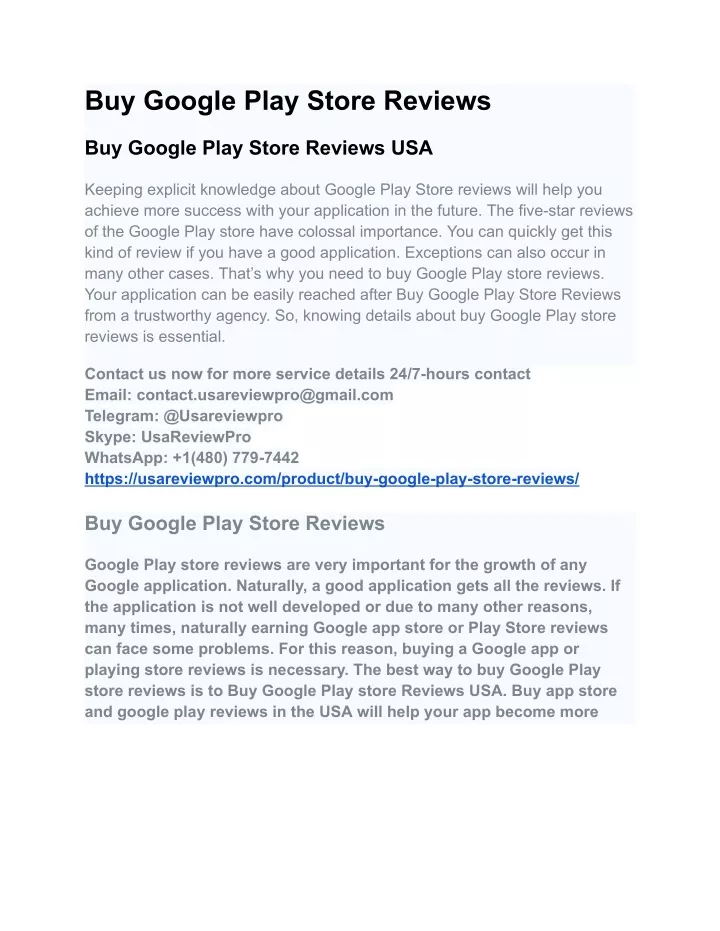 buy google play store reviews