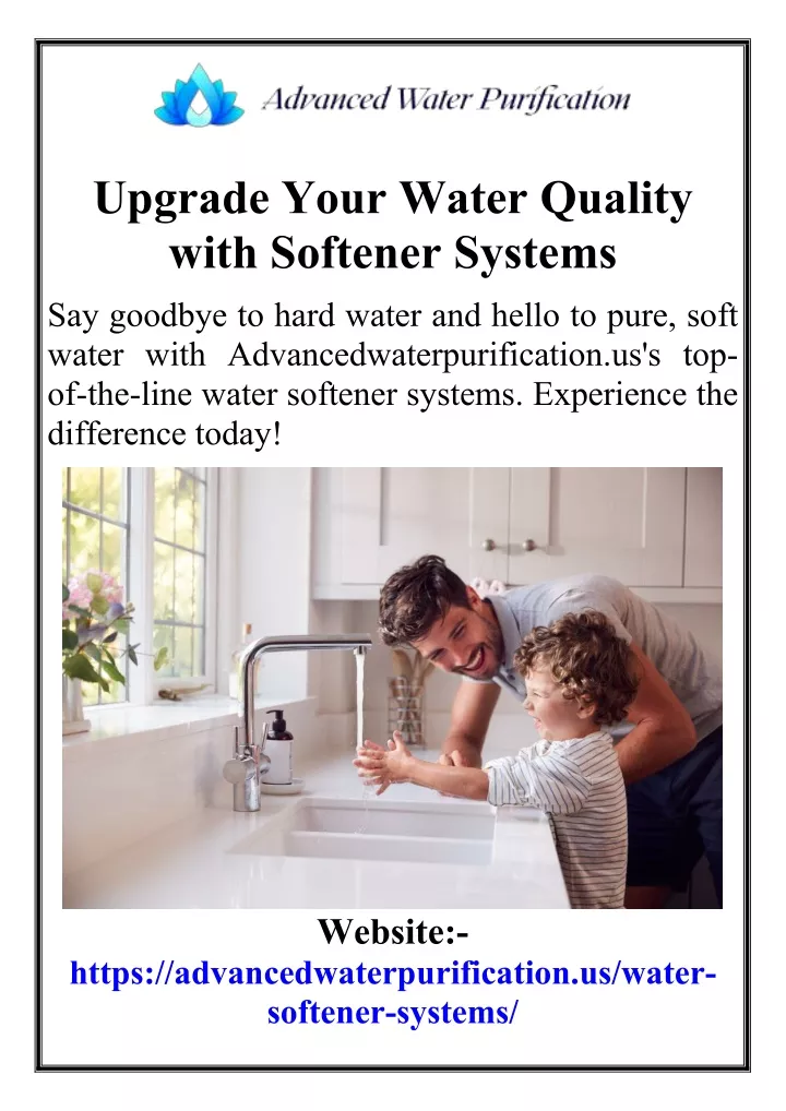 upgrade your water quality with softener systems