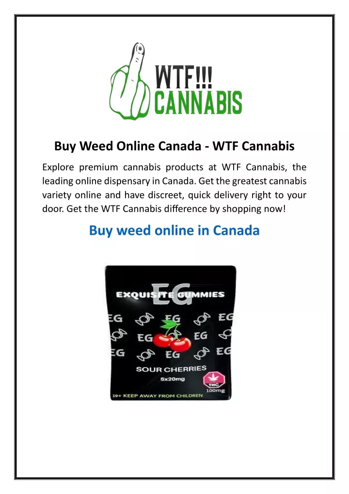 buy weed online canada wtf cannabis