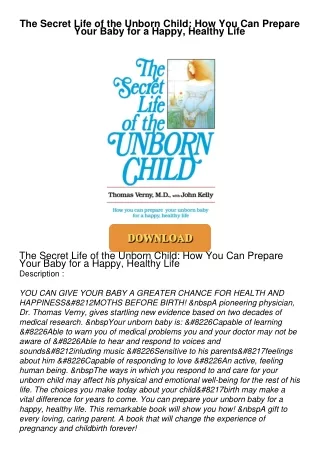 The-Secret-Life-of-the-Unborn-Child-How-You-Can-Prepare-Your-Baby-for-a-Happy-Healthy-Life