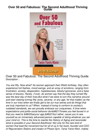 $PDF$/READ Over 50 and Fabulous: The Second Adulthood Thriving Guide