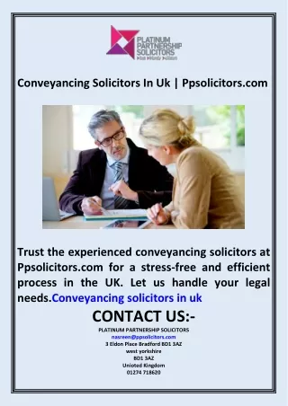 Conveyancing Solicitors In Uk  Ppsolicitors.com