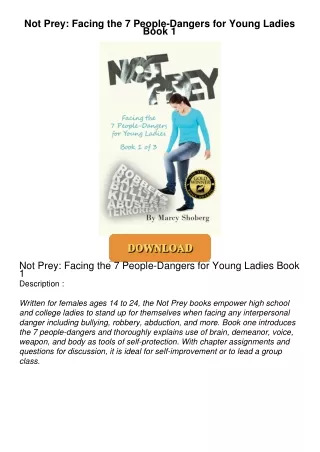 ❤Book⚡[PDF]✔ Not Prey: Facing the 7 People-Dangers for Young Ladies Book 1