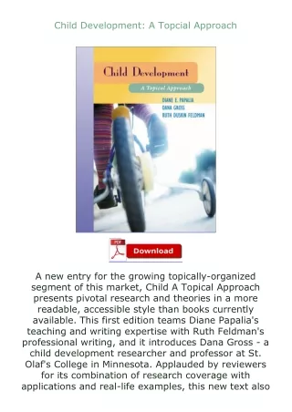 Ebook❤(download)⚡ Child Development: A Topcial Approach