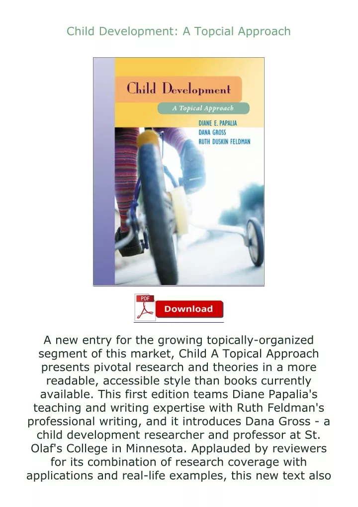 child development a topcial approach