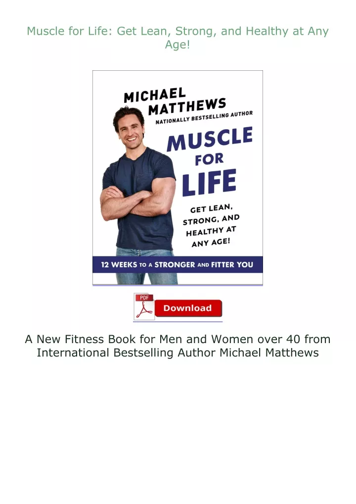 muscle for life get lean strong and healthy