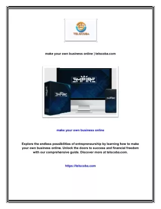 make your own business online | telscoba.com