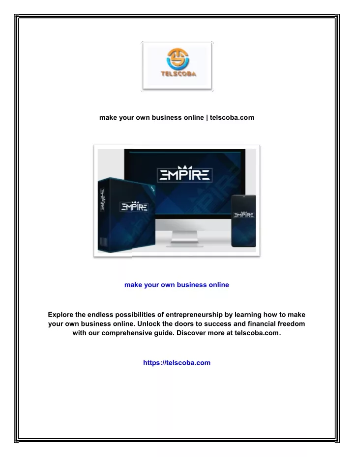 make your own business online telscoba co make
