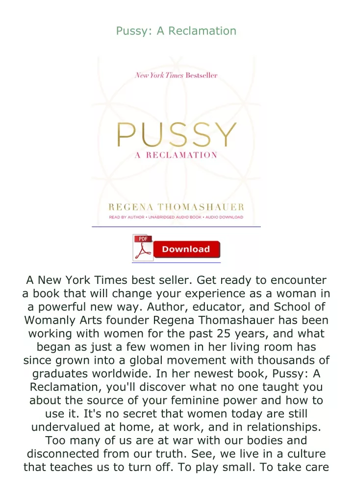pussy a reclamation
