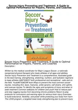 $PDF$/READ Soccer Injury Prevention and Treatment: A Guide to Optimal Performance for