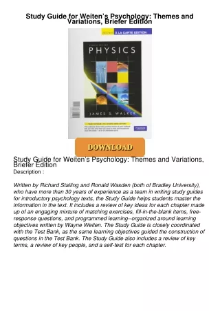 ⚡PDF ❤ Study Guide for Weiten’s Psychology: Themes and Variations, Briefer Edition