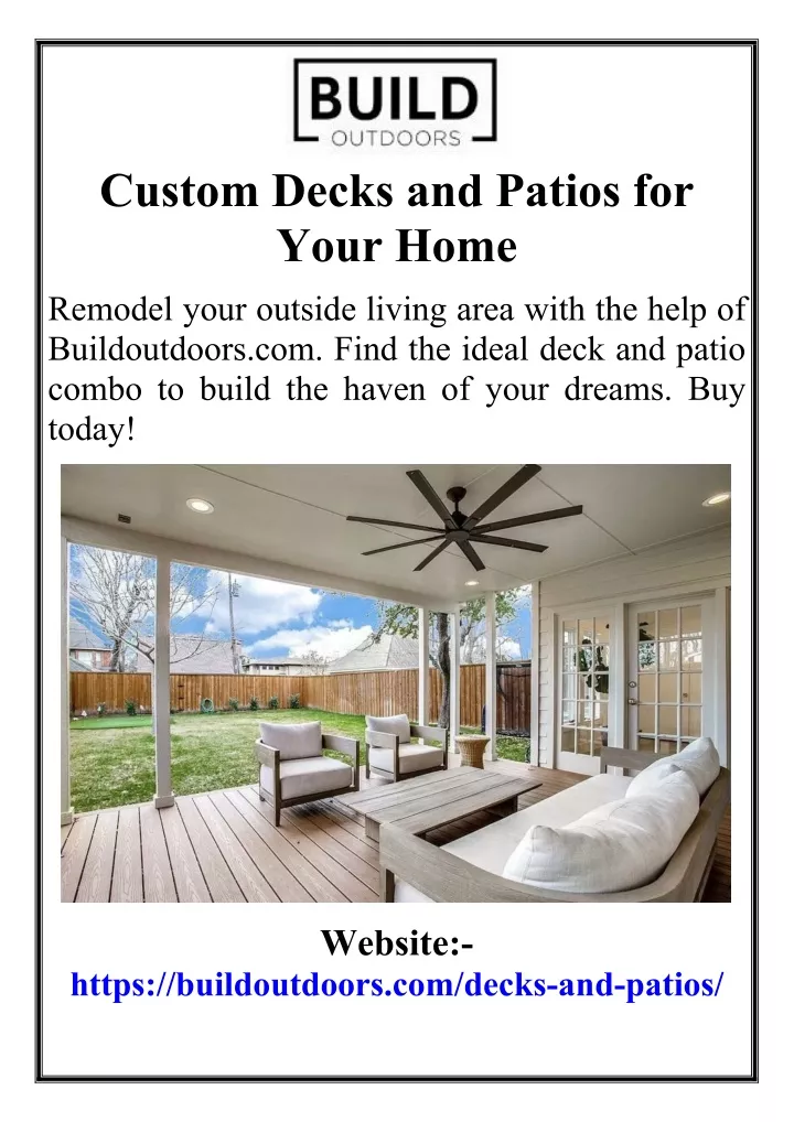 custom decks and patios for your home