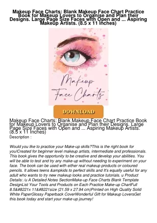 [PDF⚡READ❤ONLINE]  Makeup Face Charts: Blank Makeup Face Chart Practice Book for Makeup Lovers to