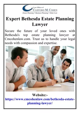 Expert Bethesda Estate Planning Lawyer