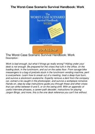 $PDF$/READ The Worst-Case Scenario Survival Handbook: Work