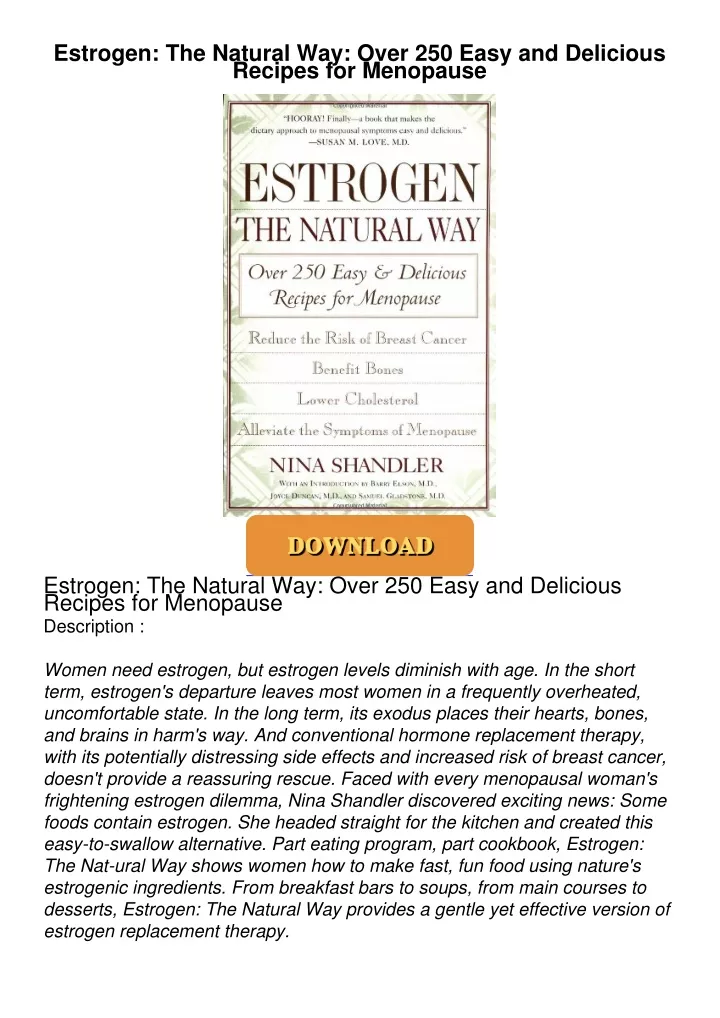 estrogen the natural way over 250 easy