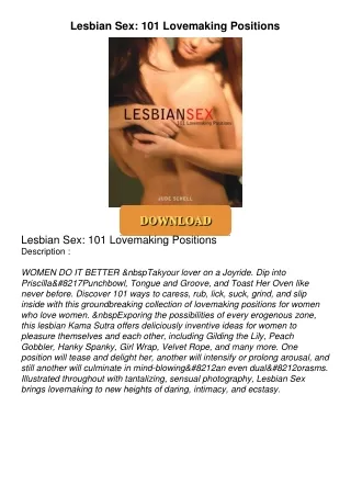 [PDF⚡READ❤ONLINE] Lesbian Sex: 101 Lovemaking Positions