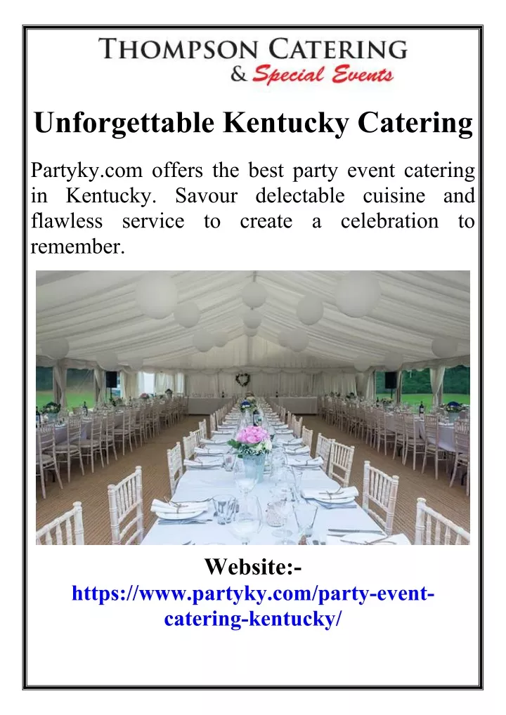 unforgettable kentucky catering