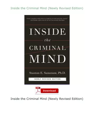 Download⚡(PDF)❤ Inside the Criminal Mind (Newly Revised Edition)