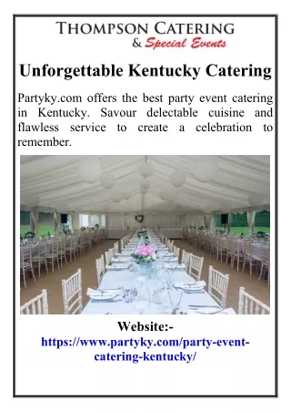 Unforgettable Kentucky Catering